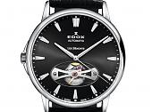 EDOX  犀利酷黑透視鏤空美感