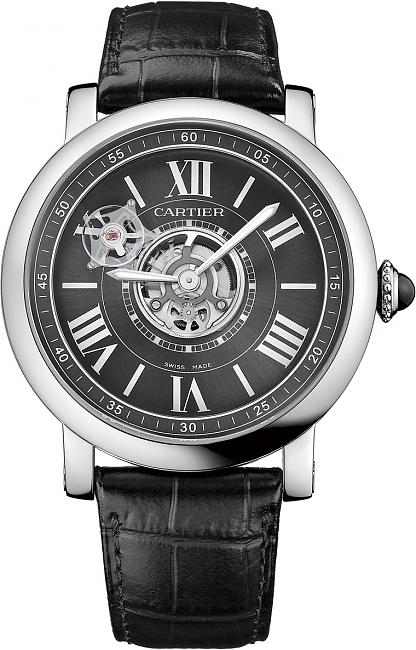 Rotonde de Cartier天體運轉式陀飛輪碳晶腕錶