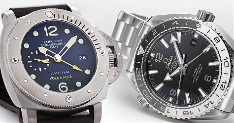 两地时间潜水表 OMEGA vs PANERAI