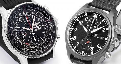 飞行军用计时码表 BREITLING Navitimer vs IWC Pilot\'s
