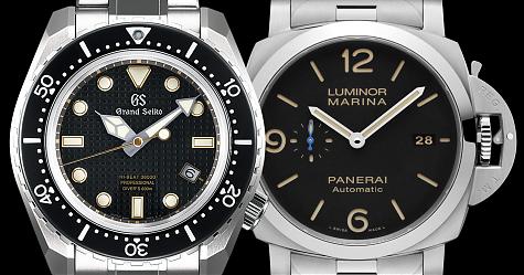 鍊帶潛水錶 沛納海Luminor Marina 1950 vs GRAND SEIKO Hi-Beat 36000