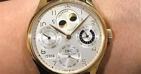 表友分享:都是「月亮」惹的祸系列——IWC葡萄牙万年历腕表