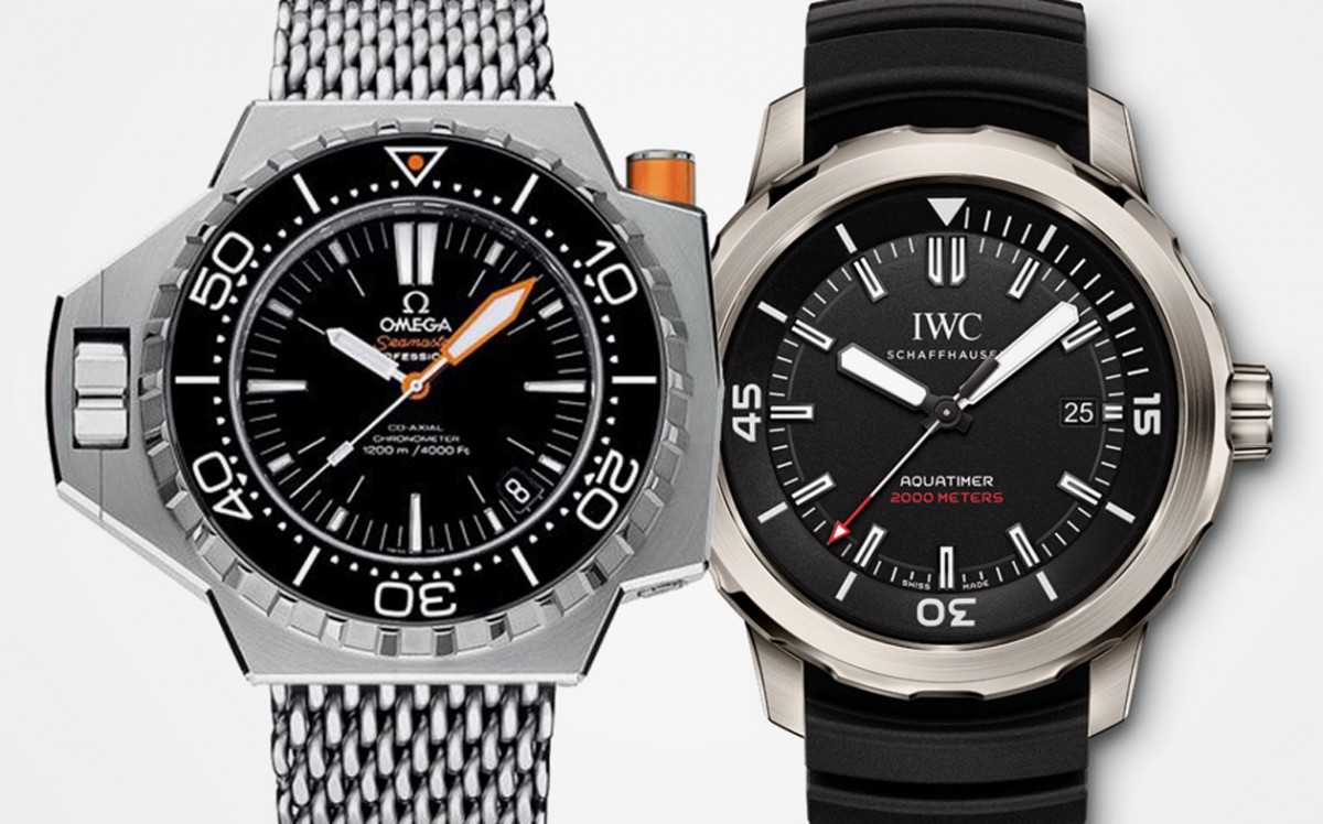 千米等级潜水表 IWC vs OMEGA