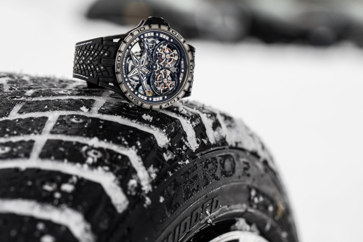 倍耐力顶级轮胎和高阶制表工艺擦出的火花 罗杰杜彼Excalibur Pirelli Ice Zero 2