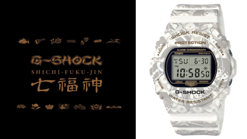 重新演绎经典型号 G-SHOCK七福神系列第六款寿老人DW-5700SLG-7