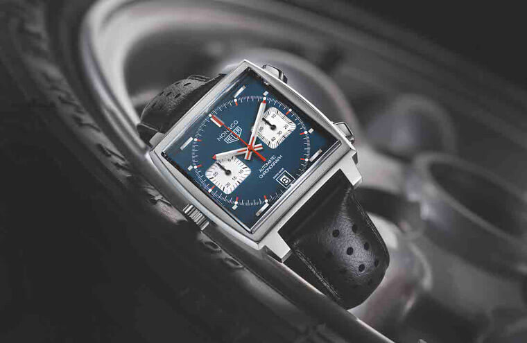 50年前一战成名的方形防水赛车计时表 TAG HEUER Monaco复刻表