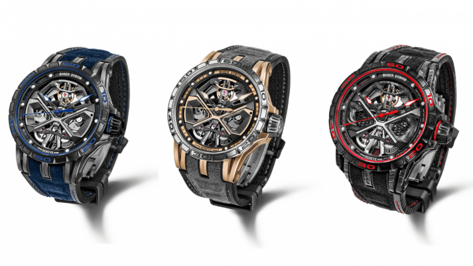 蓝宝坚尼和倍耐力都抢着联名 罗杰杜彼Excalibur超跑风格赛车表再添新成员Huracán