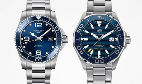 入门级300米潜水表 浪琴HydroConquest vs 泰格豪雅Aquaracer