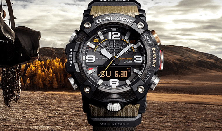 轻量化保护性也强的碳纤维表壳　CASIO G-Shock Mudmaster GG-B100