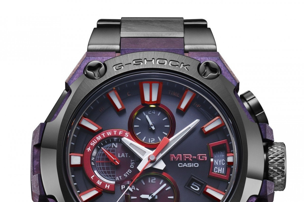 G Shock Mrg G00ga从日本刀工艺获得创作灵感紫色表壳象徵日本贵族 世界腕表world Wrist Watch