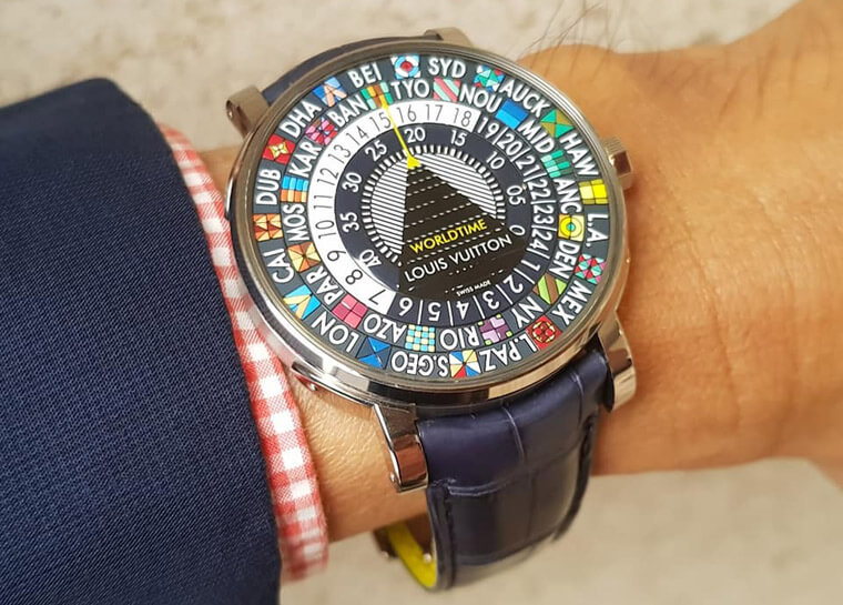 其實LV也有很多值得欣賞又有辨識度的特色好錶，像是Escale WT就有世界時區搭配彩繪圖騰