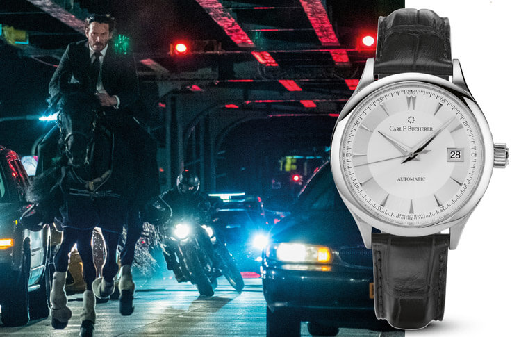 基努∙李维在电影捍卫任务3中再次佩戴宝齐莱马利龙系列手表