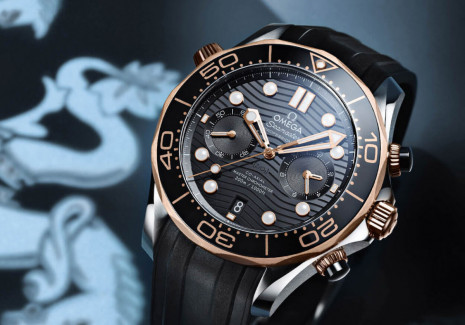 欧米茄海马潜水300米陶瓷圈陶瓷面依旧，功能从三针升级为计时
