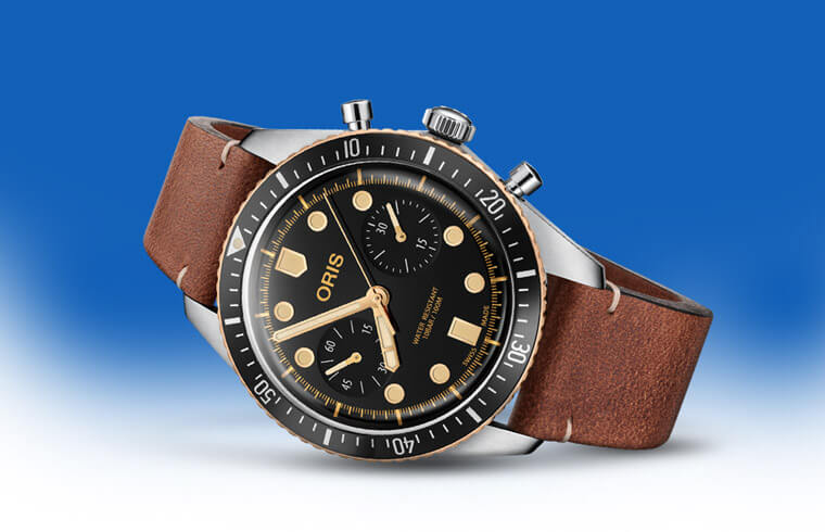 ORIS 65潜水计时表终于量产市售 这次配的是半铜黑面