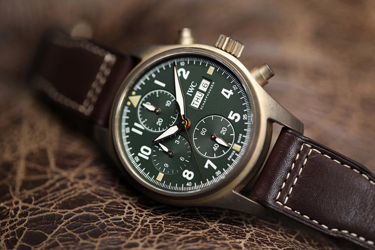 20萬元人氣飛行錶推薦 IWC噴火戰機綠面青銅計時錶超有味道