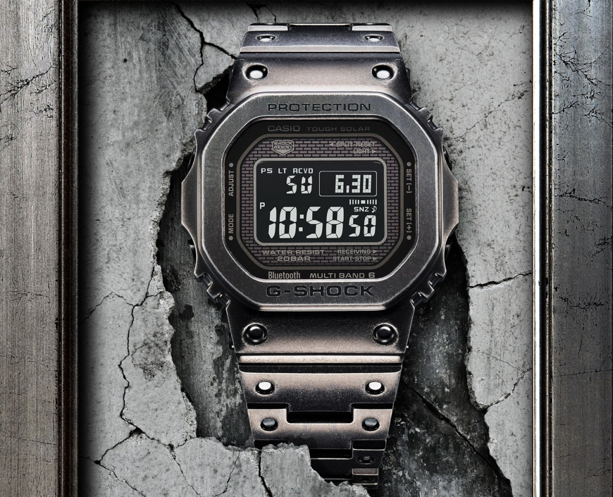 全金属表壳的G-SHOCK又来了 GMW-B5000V採用仿旧不锈钢材质呈现复古质感