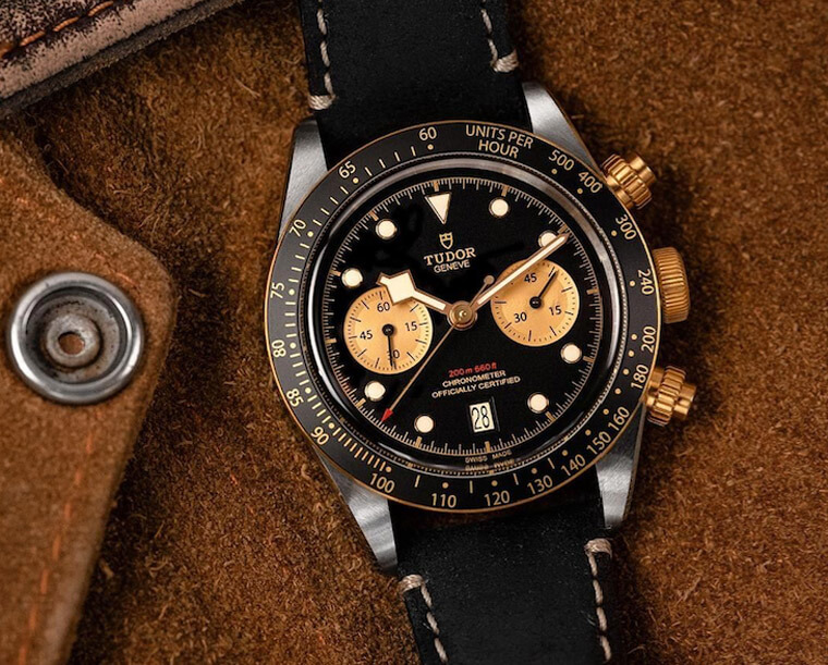 帝舵Black Bay计时表以不锈钢搭黄金材质新组合改款上阵