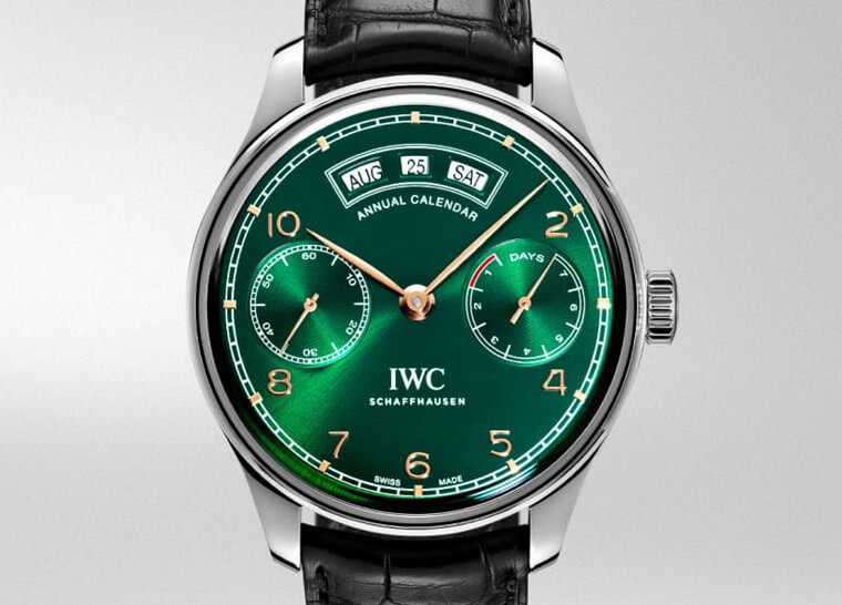 IWC葡萄牙钢壳年历2019年新增绿面限量版本