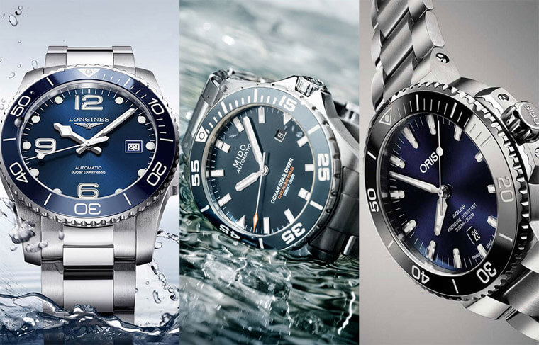 浪琴、美度和ORIS各有價格在5萬元上下的人氣推薦潛水錶