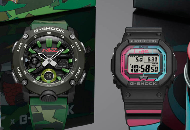 G-SHOCK再度携手知名虚拟乐团Gorillaz推出两款全新手表