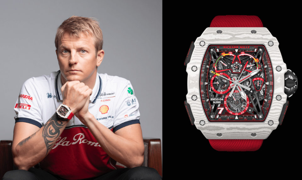 RICHARD MILLE携手品牌挚友芬兰冰人打造同名RM 50-04 Kimi Räikkönen双秒追针陀飞轮计时表