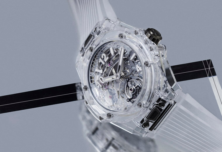 宇舶Big Bang藍寶石陀飛輪把手錶提升到又複雜又透明的另一種境界