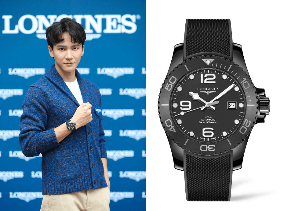 實力演員曹晏豪擔任浪琴表一日店長 搶先佩戴黑陶瓷殼浪鬼