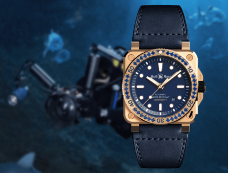 柏莱士BR03-92 Diver Blue青铜表表圈镶蓝宝石限量款 台湾宝鸿堂钟表独家销售