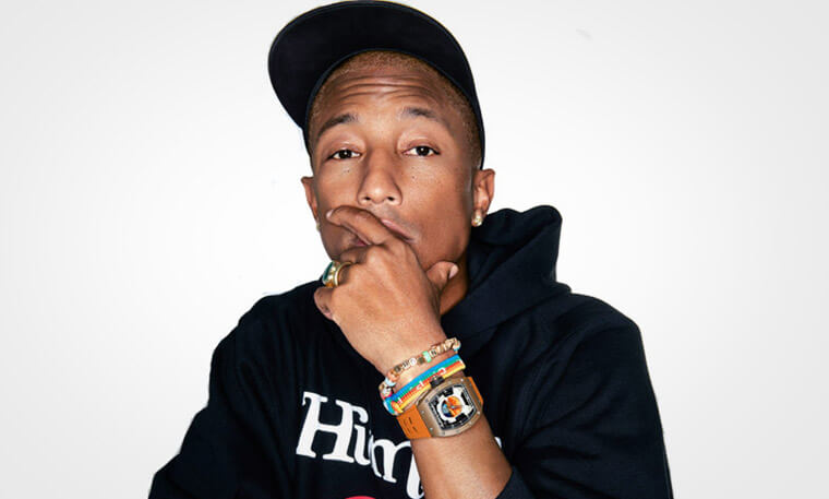 嘻哈天王菲董Pharrell William有一支RM超屌  太空人表面还有陀飞轮