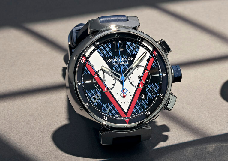 Tambour Damier Cobalt计时表蕴含满满路易威登设计元素