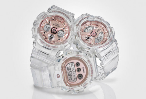 G-SHOCK晶透系列用树脂材质打造平价版透明表壳造型