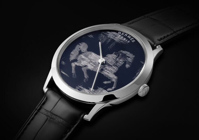 爱马仕运用金线刺绣工艺制作Slim限量工艺表