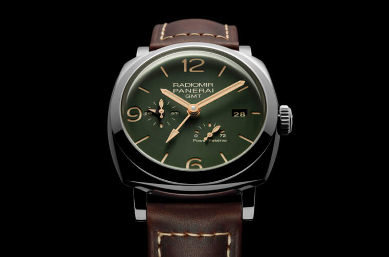 沛納海999的綠面屬於專賣店限定 附動儲顯示的兩地時間功能實用性高