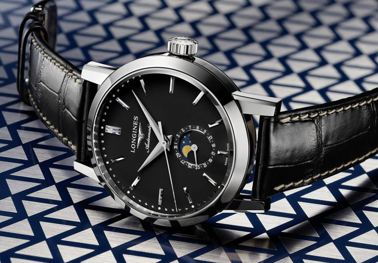 浪琴1832系列复刻表换上黑色面盘散发现代气息