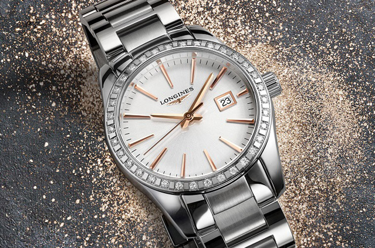 浪琴表Conquest Classic征服者经典女表呈现女性柔美气质与现代前卫风尚