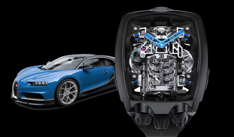 JACOB & CO.與BUGATTI布加迪新推聯名錶Chiron陀飛輪 機芯設計有把山豬王W16引擎的元素