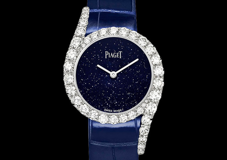 伯爵Limelight Gala限量表面盘镶上砂金石展现星空浪漫诗意