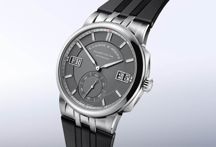 朗格运动表Odysseus改款换上白金材质搭橡胶表带