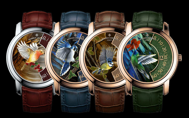 江诗丹顿大展珐琅彩绘和机刻雕花工艺 Les Cabinotiers阁楼工匠The Singing Birds手表