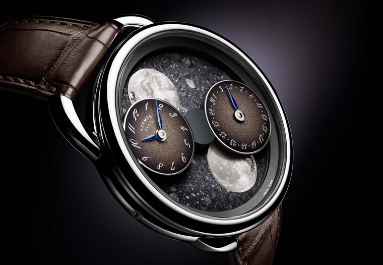 爱马仕Arceau月读时光手表改以月球、火星或撒哈拉陨石制作双月相面盘