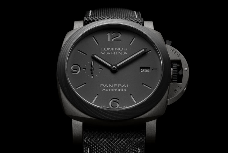 沛纳海1662表壳分别由直接金寱盷射烧结钛金属和Carbotech僦訮杵贪组成