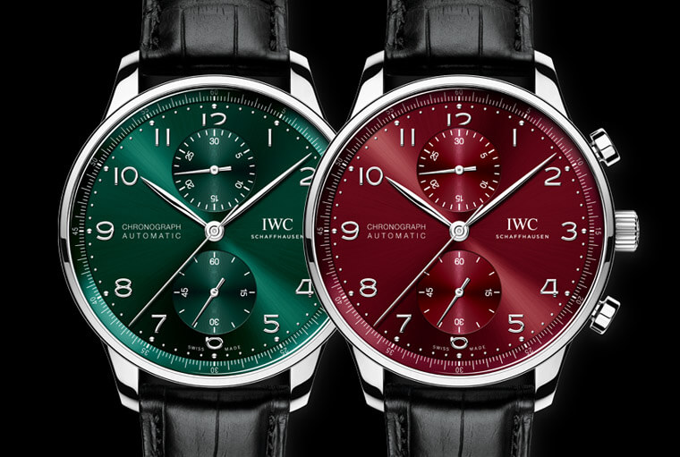 IWC葡萄牙系列計時錶加入紅色和綠色等全新顏色面盤