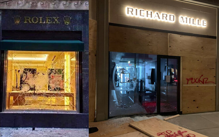 佛洛伊德之死引發美國暴動 包括勞力士、RICHARD MILLE等錶店紛傳遭打砸搶
