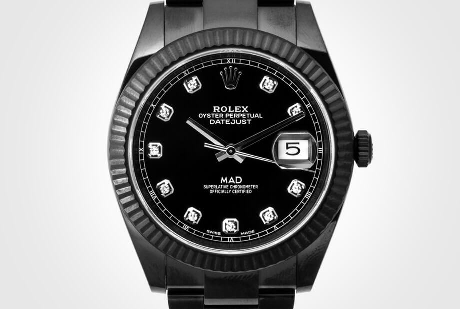 最潮夜王的全黑镶钻Datejust