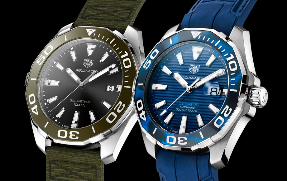 Aquaracer 2020年新增石英綠水鬼以及玳瑁色自動錶
