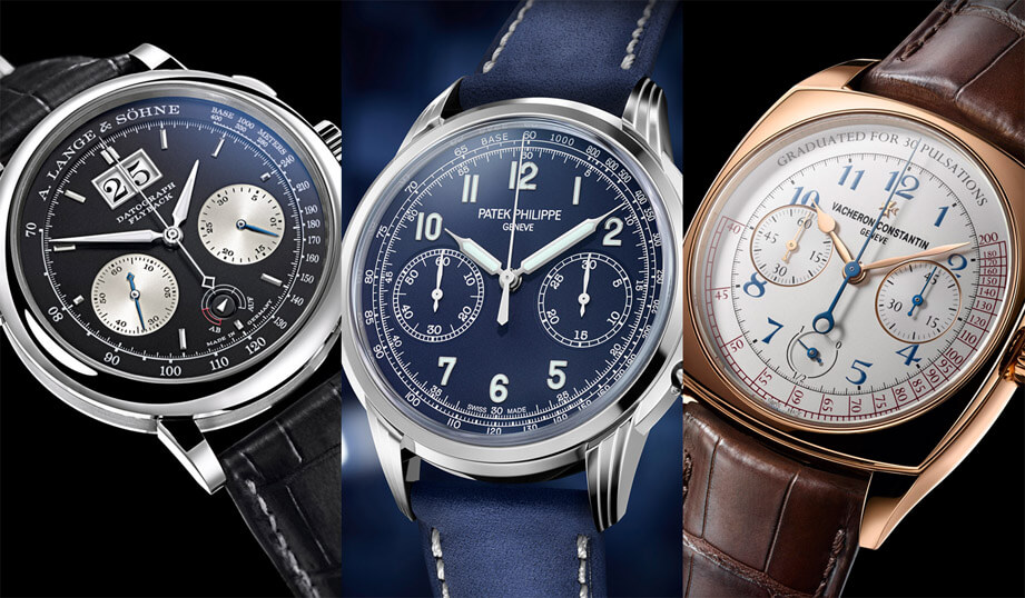 高阶计时表王之争：百达翡丽5172、江诗丹顿Harmony和朗格Datograph