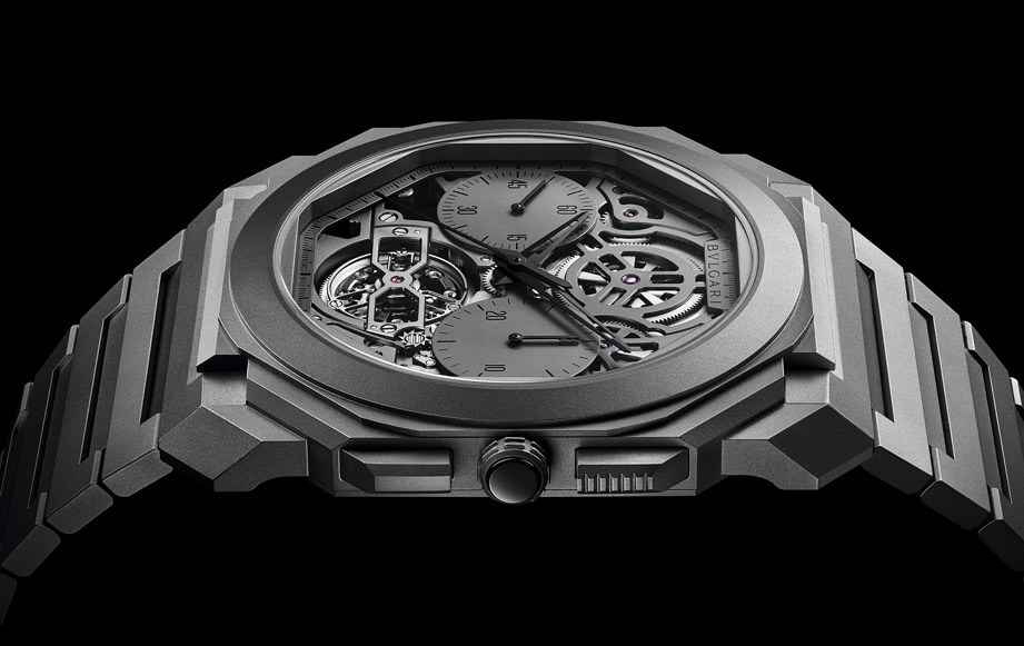 宝格丽OCTO Finissimo镂空计时陀飞轮7年内第6度创下超薄表纪录