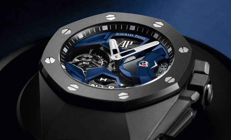 爱彼皇家橡树概念飞行陀飞轮GMT改换新色诠释高阶复杂工艺