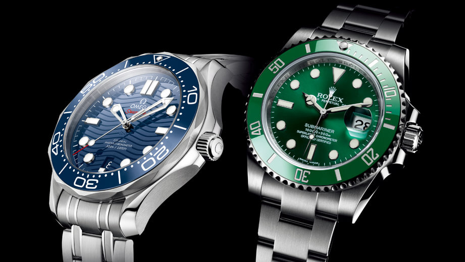 [表款比较] 钢壳潜水表超级明星 欧米茄海马和劳力士水鬼