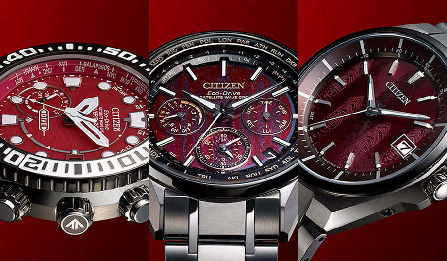 CITIZEN光動能手錶新增紅色面盤主題款式